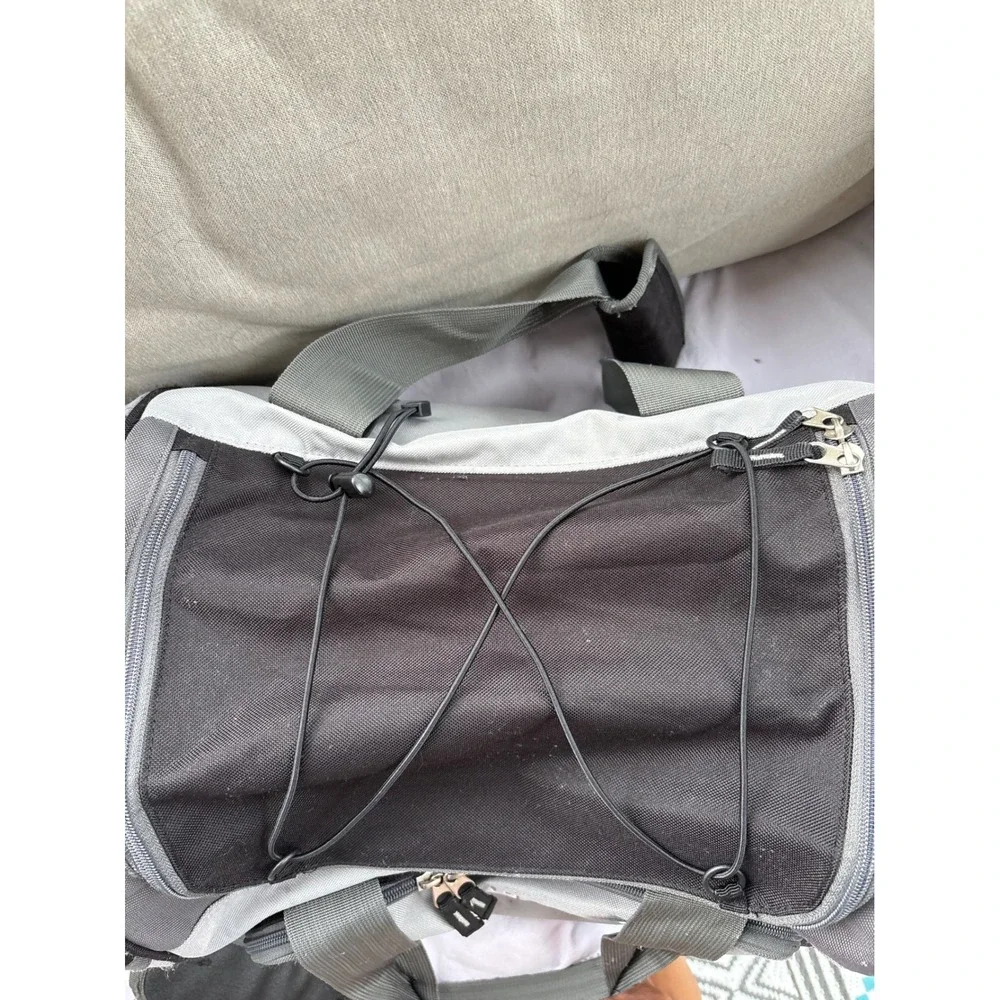 Spalding Mens Athletic Duffel Gym Bag Grey Black Travel Sports Bag Padded Strap